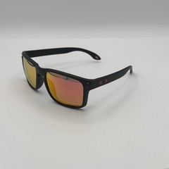 Oakley Holbrook Sunglasses Matte Black Frame | Fire Red Polarized Lens NEW