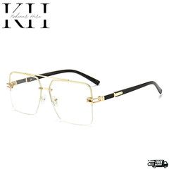 Men’s Sunglasses Designer Square Classic Gold Frame Shades Metal Fashion Hip Hop