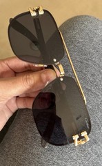 Black & gold Large Glasses. As Is In Picture. Non Brand Item.