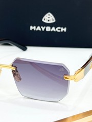 New MAYBACH THE VISIONIST I Black Horn Gold Lavender Gradient Rimless Sunglasses