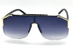 Irregular Frameless Mirrored One-piece Oversized Shades Sunglasses Men Shades