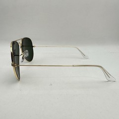 Ray Ban Unisex Aviator Large Metal Sunglasses RB3025 Gold/Green