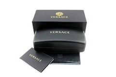 RARE New VERSACE Black Gold Logo Metal Designer Aviator Sunglasses VE2209 100987