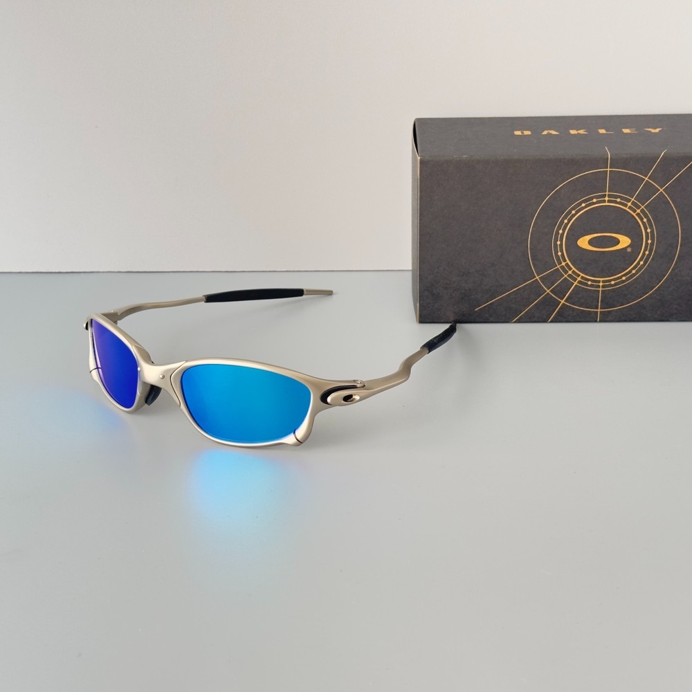 Oakley X-Metal Juliet Silver Frame Blue Iridium Polarized Sunglasses