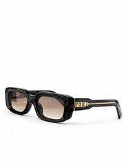 Chrome Hearts Black Oversized Square Sunglasses Brown Gradient Made in Japan