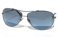 NEW Ray Ban Gunmetal UV PROTECTIVE Gradient Blue Grey Sunglass RB3293 004/8F