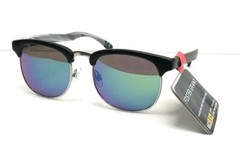NEW Men’s Foster Grant Sunglasses Teal MIRROR Cali Black Silver US Seller Fast