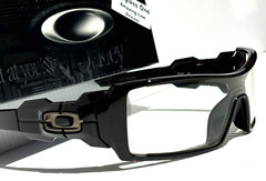 NEW Oakley OIL RIG Polished Black GALAXY Clear Lens Sunglass 9081