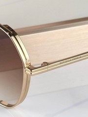 Bottega Veneta BV1465S Gold Aviator Sunglasses Brown Gradient 60-19-140