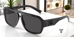 DOLCE & GABBANA DG4403 501 87 Black Dark Grey 58 mm Men’s Sunglasses