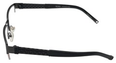 Tumi Mens Gunmetal Rimless Stainless Steel Rectangle Eyewear Frame T114 53mm
