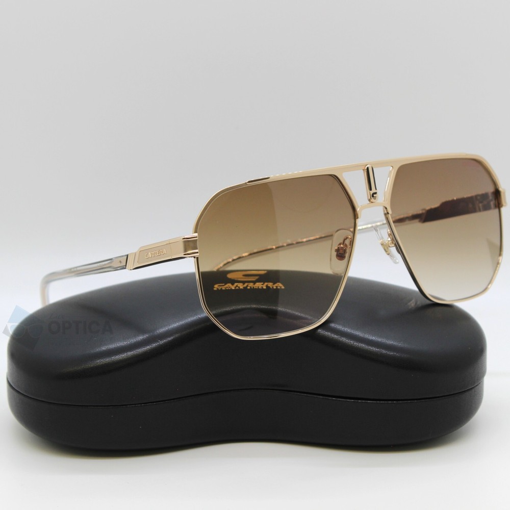 NEW Carrera 1062/S Sunglasses Gold Metal Navigator / Brown Gradient Lens – J5G