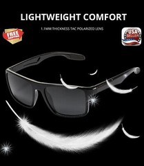 KDEAM Ultra Light Rectangular Photochromic 100% Polarized Sunglasses with CASE