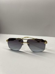 Chrome Hearts Gradient Lens Gold Frame Aviator Sunglasses