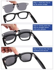 Polarized Clip-on Sunglass for Ray-Ban Meta Wayfarer RW4006 & Gen 2 RW4012 Re…