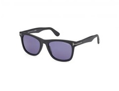 Tom Ford Kevyn TF1099 ECO 02V Matte Black Blue Lenses 52mm Sunglasses SEE DETAIL