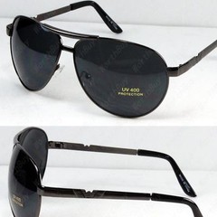 New Mens Fashion Classic Pilot Designer Metal Frame Sunglasses Shades Black