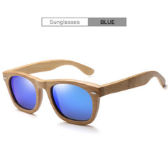 FELRES Handmade Unisex Bamboo Wood Polarized Sunglasses Wooden Frame Glasses