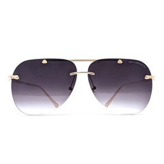 K&L’s Luxury & Co. Gold Metal Alloy Aviator Sunglasses K02122021 Gradient Rim…