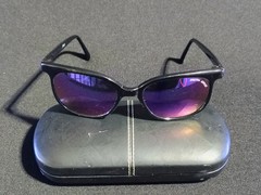 Vintage Bollé 396 D Sunglasses Black Nylon / Pink Mirror Spectra Acrylex France
