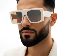 Sunglasses Retro Vintage Beige Lens Modern Men Stylish UV400 Sun Protection Male