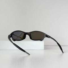 Oakley Juliet 1.0 X-Metal Sunglasses Dark Gray Frame Blue Polarized