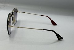 AUTHENTIC GUCCI SUNGLASSES 62-16-145 GG0227S 001 GOLD /GRAY LENSES MADE IN ITALY