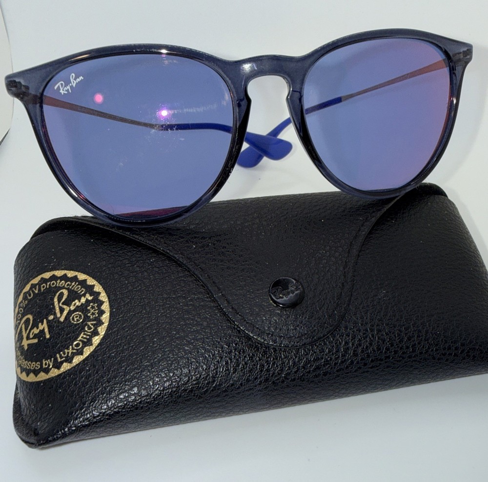 Ray Ban RB4171 Erika 54mm Polarized Blue Sunglasses – Blue Gradient Lens & Case