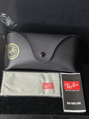 Ray-Ban Wayfarer Style Sunglasses Blue Mirror Lenses Black Frame w/ Case RB4420