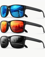 3 Pair Sport Sunglasses Polarized UV400 Protection Men’s/Women’s Outdoor Eyewear