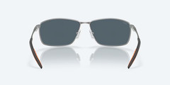 Costa Del Mar Sunglasses TURRET Matte Silver / Gray Silver POLARIZED 580P Lens