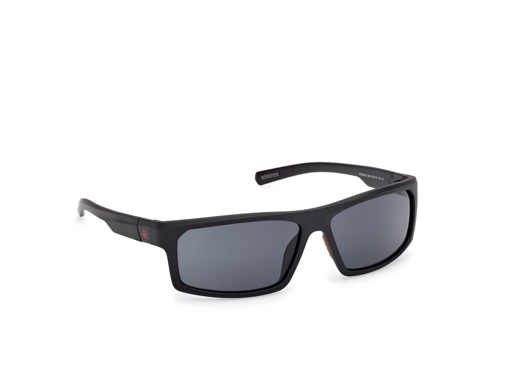 Harley Davidson HD00023 02A injected Matte Black Smoke 62 mm Men’s Sunglasses