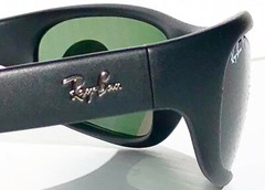 NEW* Ray Ban Sport wrap Matte Black w POLARIZED Green Lens Sunglass RB 4033