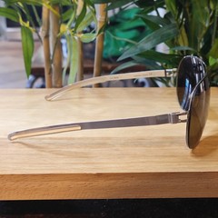 Mykita Sunglasses Men Aviator # 1 “Adam” Germany Silver Frame Brown Lens
