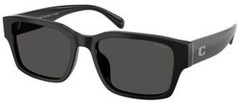 Coach HC 8441 U black grey solid polyamide standard 500287 Sunglasses