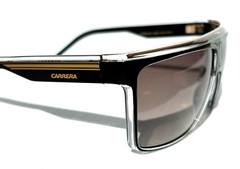 NEW CARRERA Polished Black & Gold Frame Brown Lens Sunglass 22/N 2M2/HA