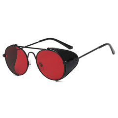 Vintage Retro Steampunk Sunglasses Side Shields Round Metal Glasses Mens Womens