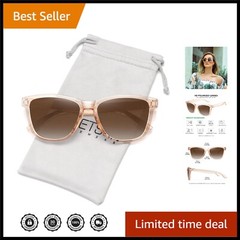 Classic Light Brown Polarized Sunglasses with Gradient Lenses – Unisex Style