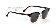 Store Display Rayban Clubmaster Tortoise RB3016 Green G15 Lens Men / Women 51mm
