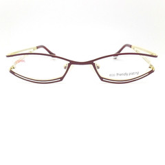 Eyefunc Petite 085 Maroon Yellow col 44 43mm New RX Eyeglasses Frames Authentic