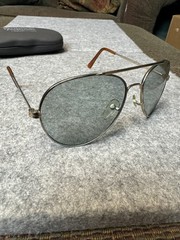Lorillard Aviator Sunglasses Frame Double Bar Gold Metal 56[]17-133mm + Case