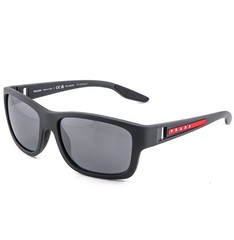 PRADA 01W Linea Rossa Sport Sunglasses Gray Pilot Wrap POLARIZED PS01WS