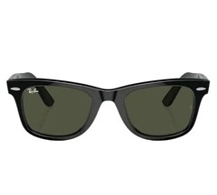 Ray-Ban RB2140 901 50-22 Wayfarer Green Lenses Unisex Classic Sunglasses – Black