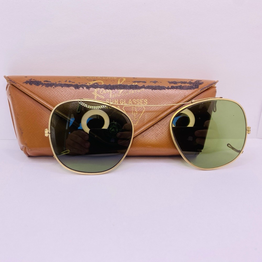 Bausch & Lomb Sunglasses Clip Ons For Frame B&L 46 MM Bronze LENSES NEAR PERFECT