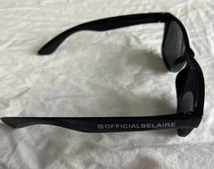 Luc Belaire Branded Promo Sunglasses – Black/Pink – “BEL AIRE” – Hip Hop Merch