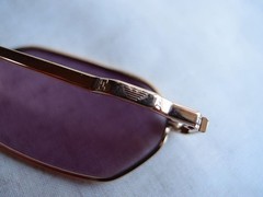Emporio Armani Vintage Sunglasses Purple Lenses Gold