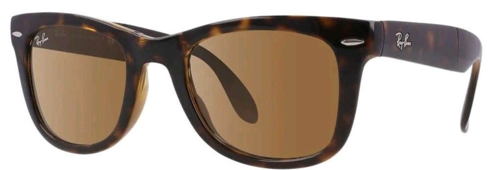 🔥Ray-Ban Wayfarer Folding Classic Havana Brown Lens Sunglasses RB4105 710/51 50