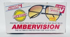 Vintage AmberVision Sunglasses Driving Aviator Frame 80s As Seen On TV – NEW