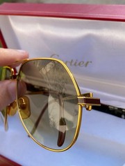 Vintage Authentic Cartier Vendome Lacquer Aviator Sunglasses 62/14 -140b Gold Pl