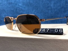 Ray-Ban RB3947 Polished Arista Gold/Brown 57 mm Sunglasses 145mm 001/33 57-18MM